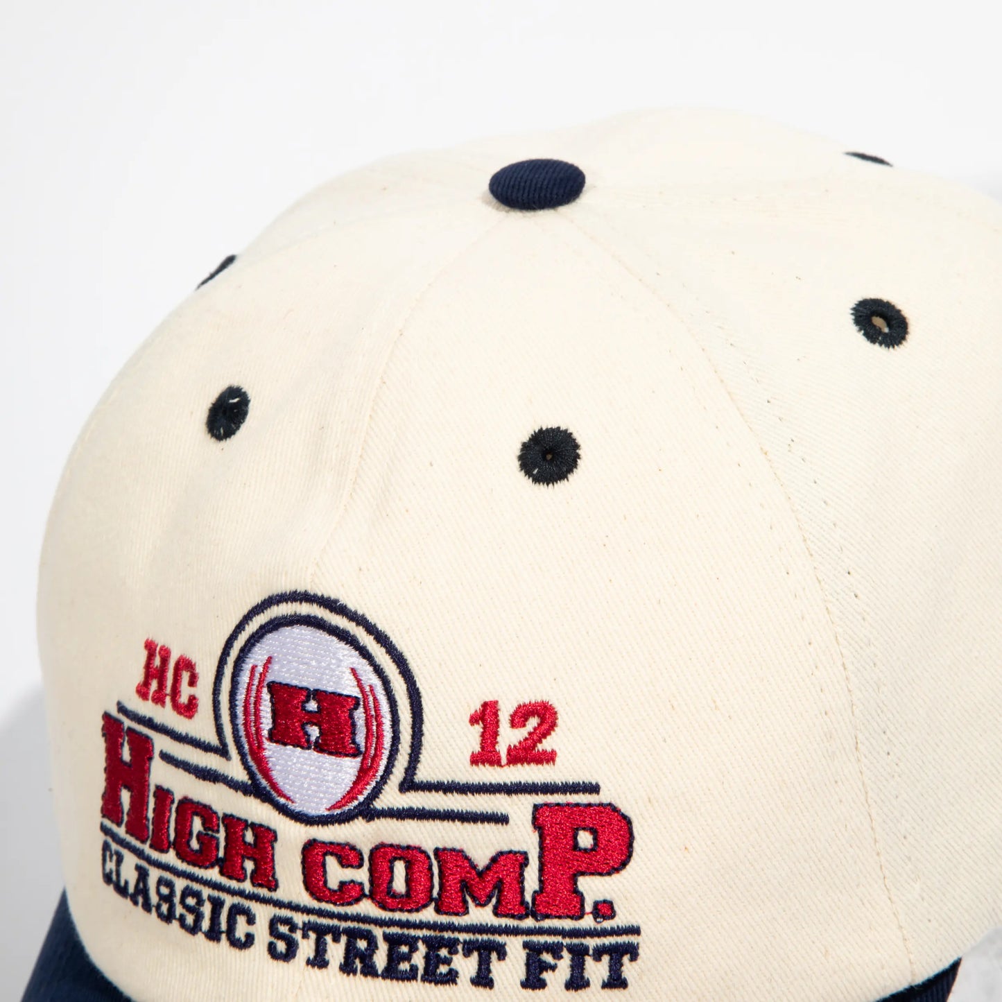 High Company 6 Panel Varsity White/Blue