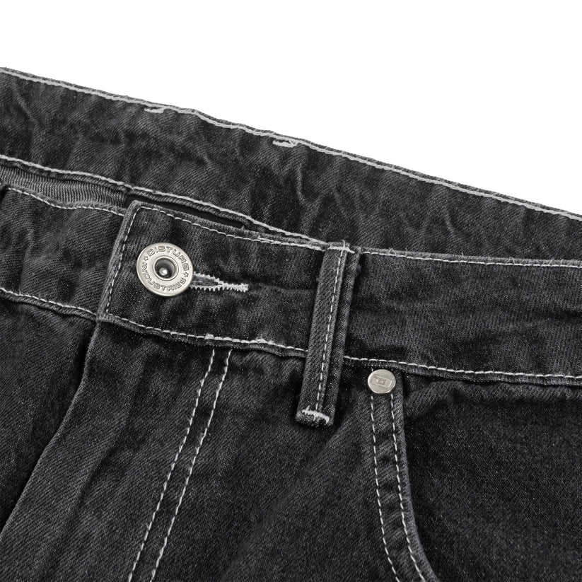 Disturb Faded Denin Pants in Black