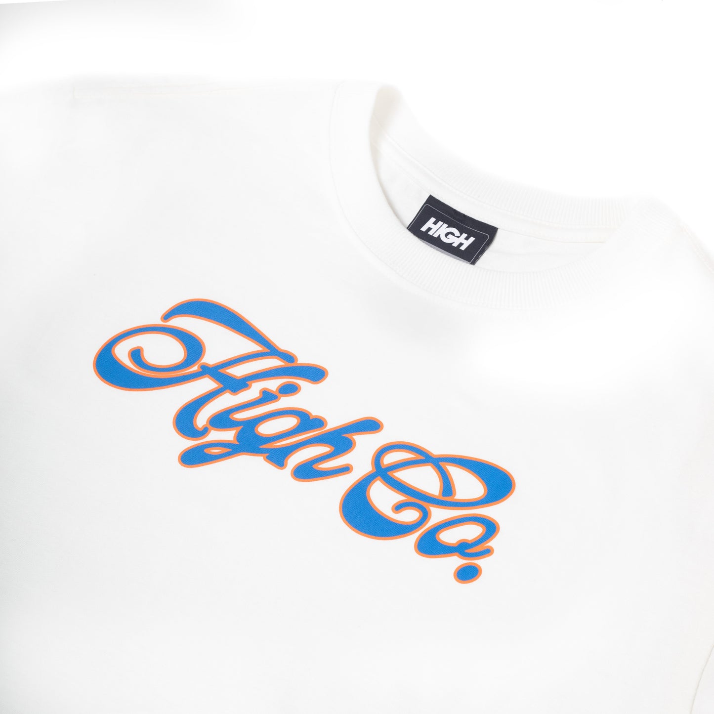 High Company Tee Script White