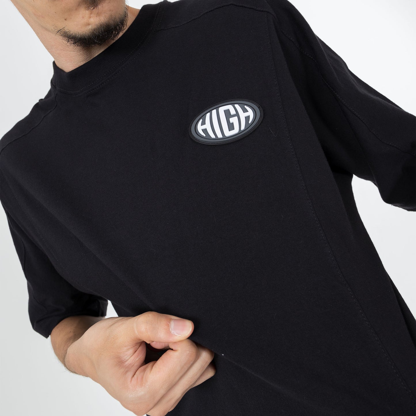 High Company Raglan Tee Tricolore Black