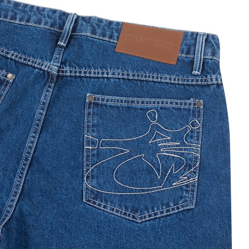 Disturb Blackzone Denim Shorts in Blue
