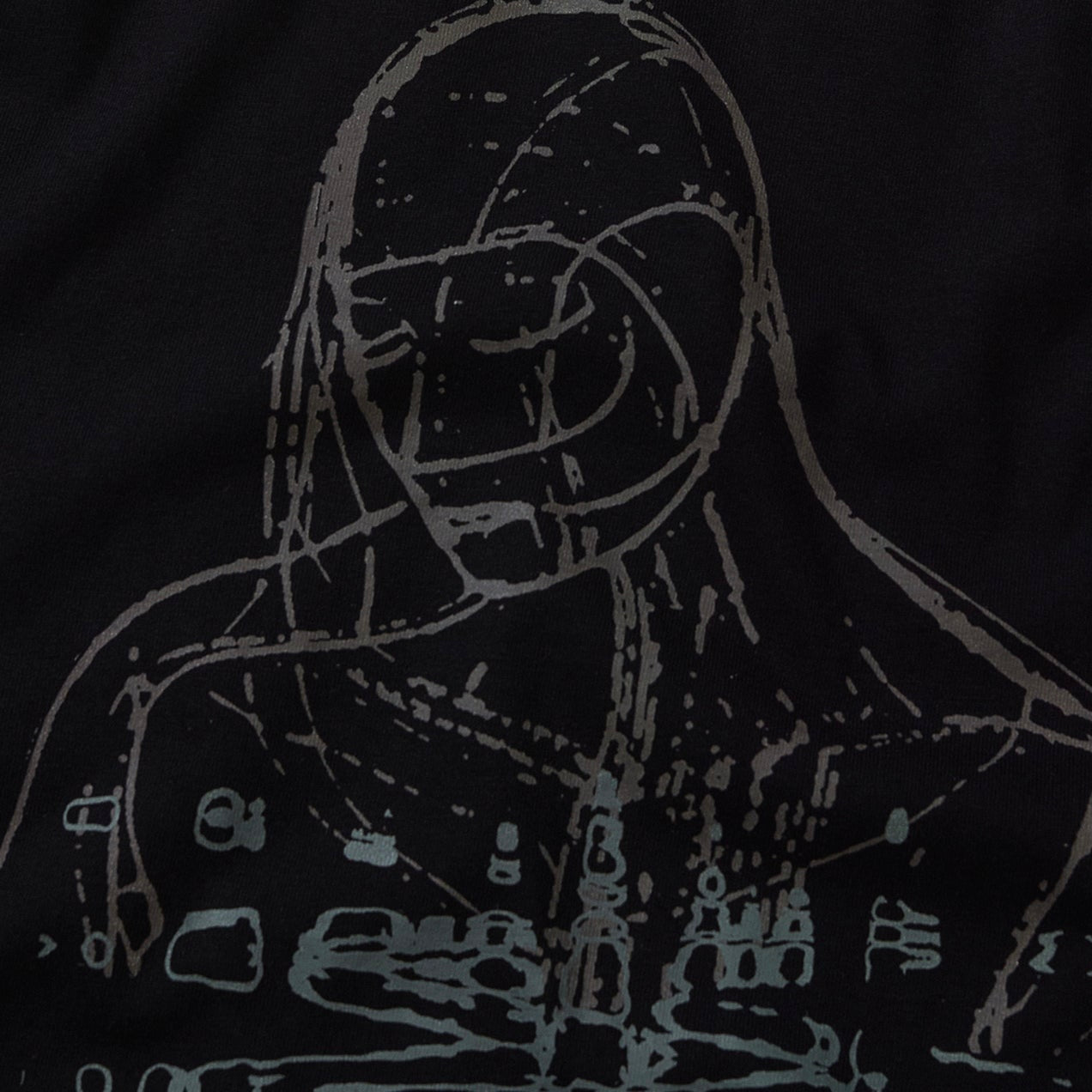 CAMISETA QC PARTÍCULAS BOXY PRETO
