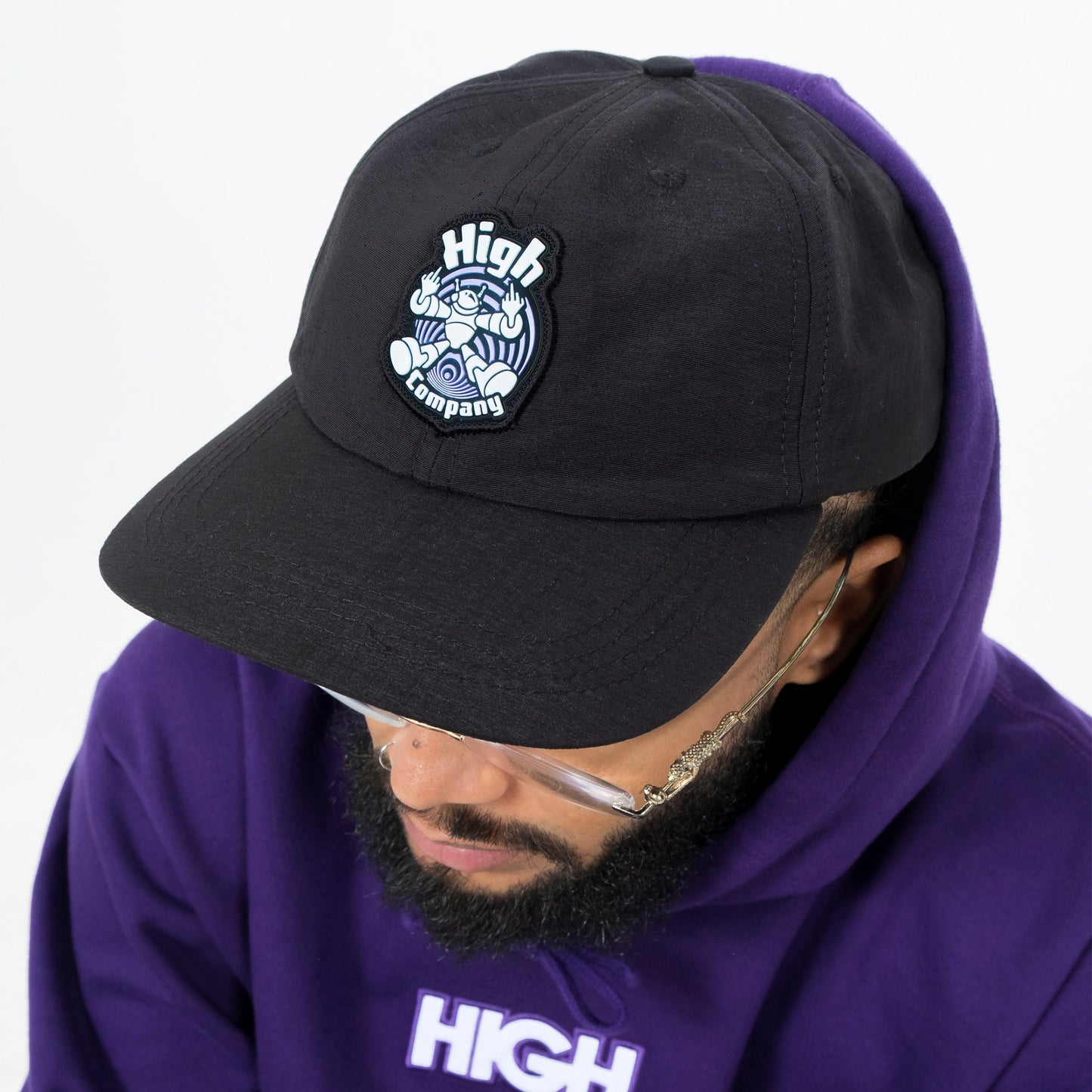 High Company 6 Panel Vortex Black