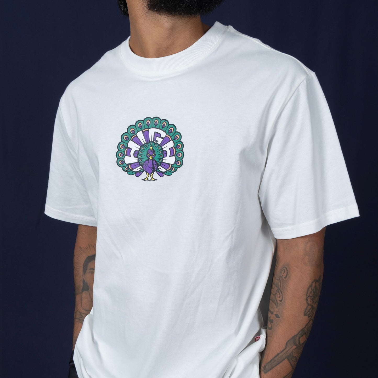 High Company Tee Peacock White
