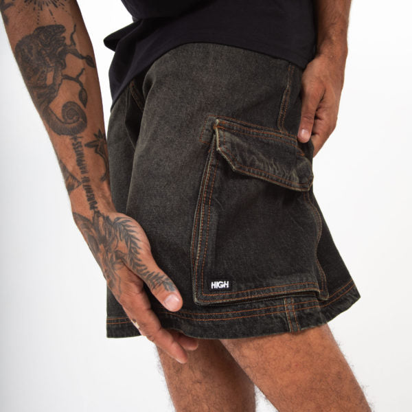 High Company Faded Denim Shorts Swamp