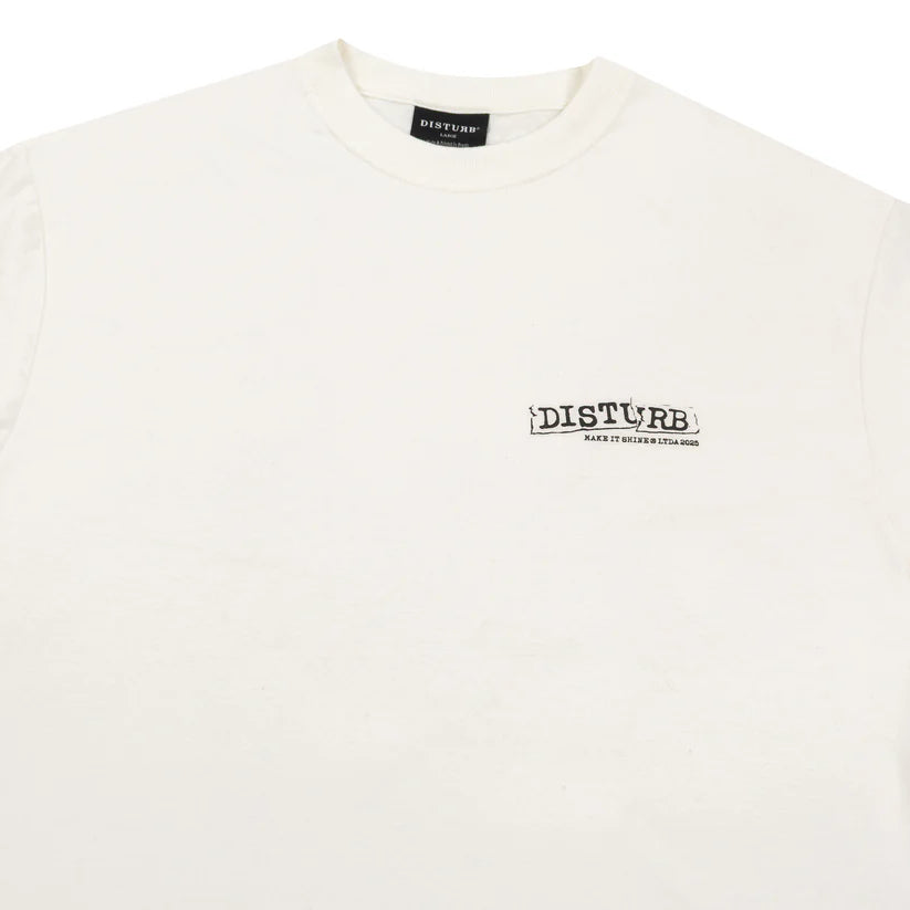 Disturb Shiny T-Shirt in Off-white