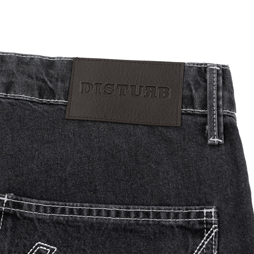 Disturb Faded Denin Pants in Black