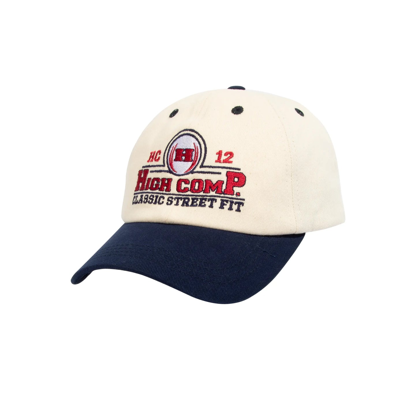 High Company 6 Panel Varsity White/Blue