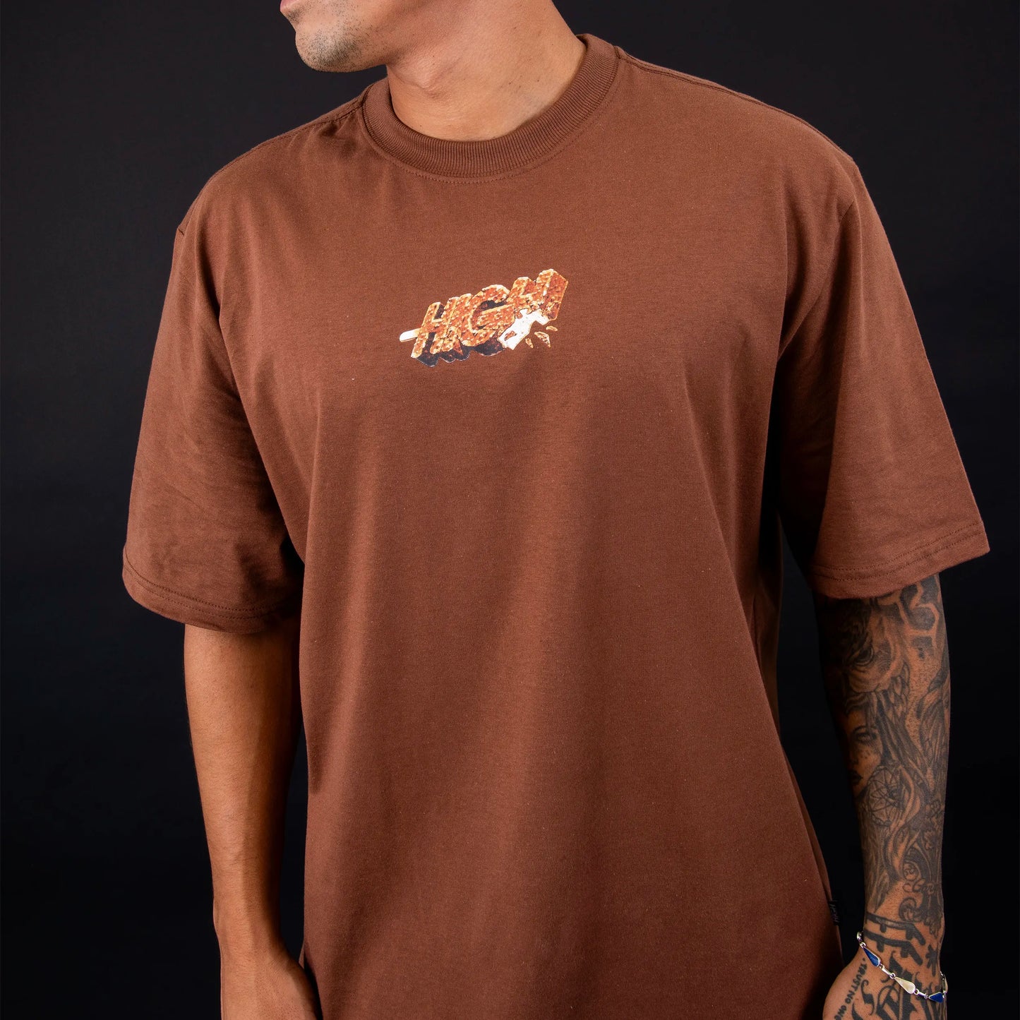 High Company Tee Frosty Brown