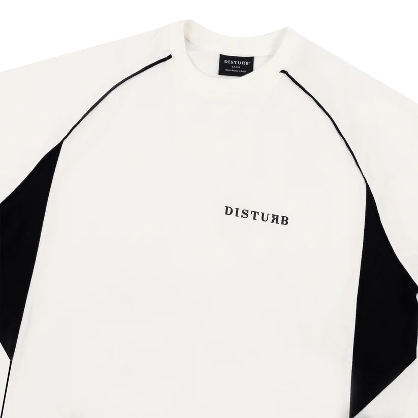 Disturb Cutline Division T-Shirt in Off-White