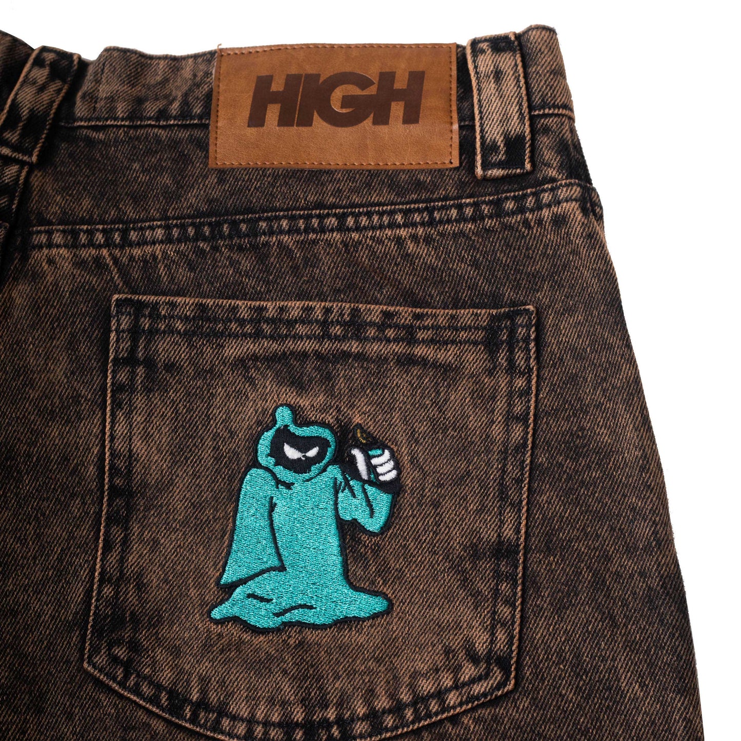 High Company Rust Denim Pants Brown