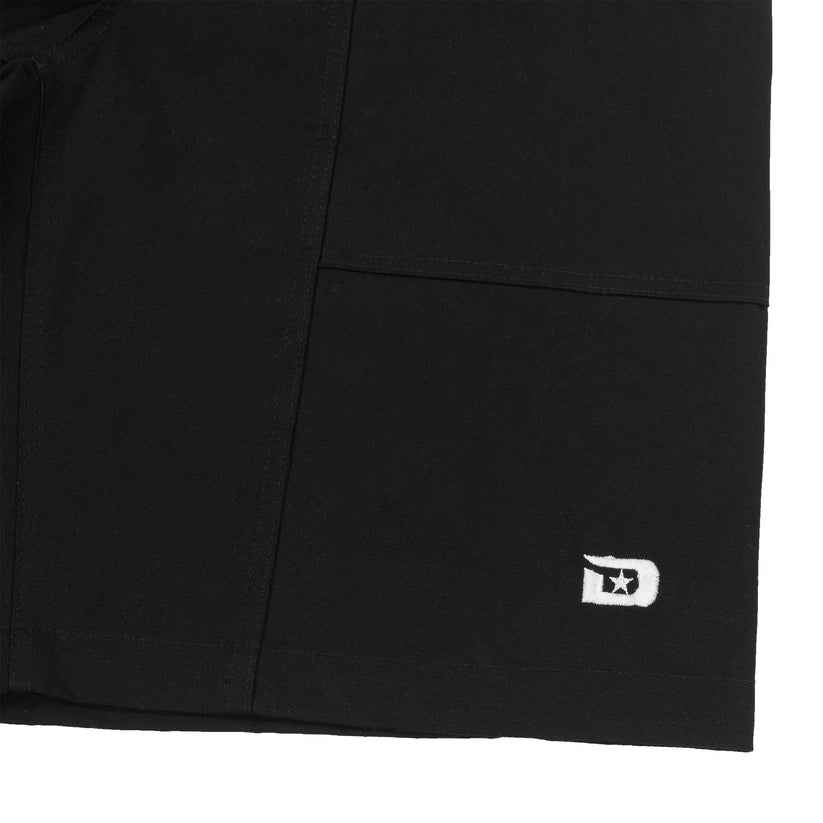 Disturb Wide Twill Shorts in Black