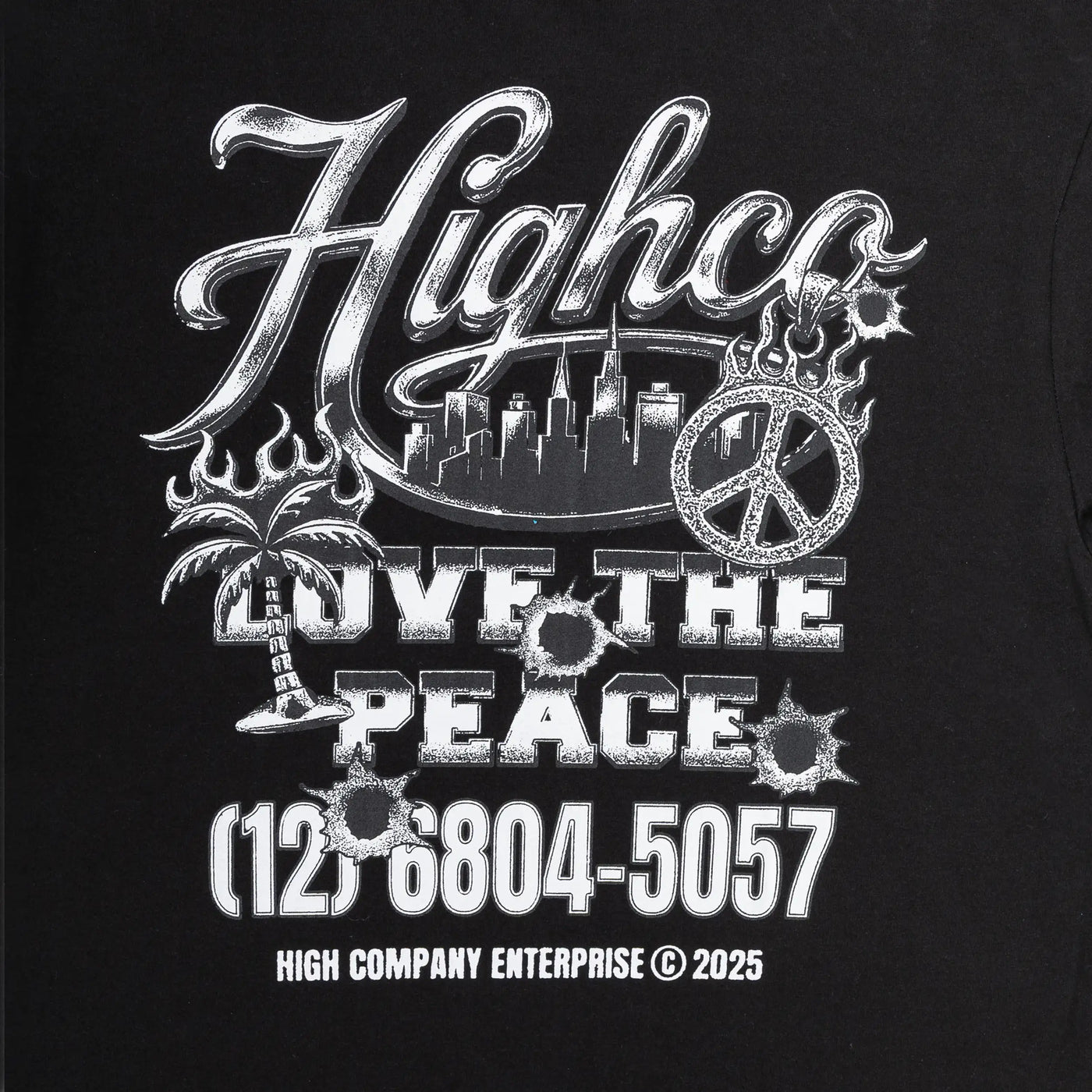 High Company Tee Love the Peace Black