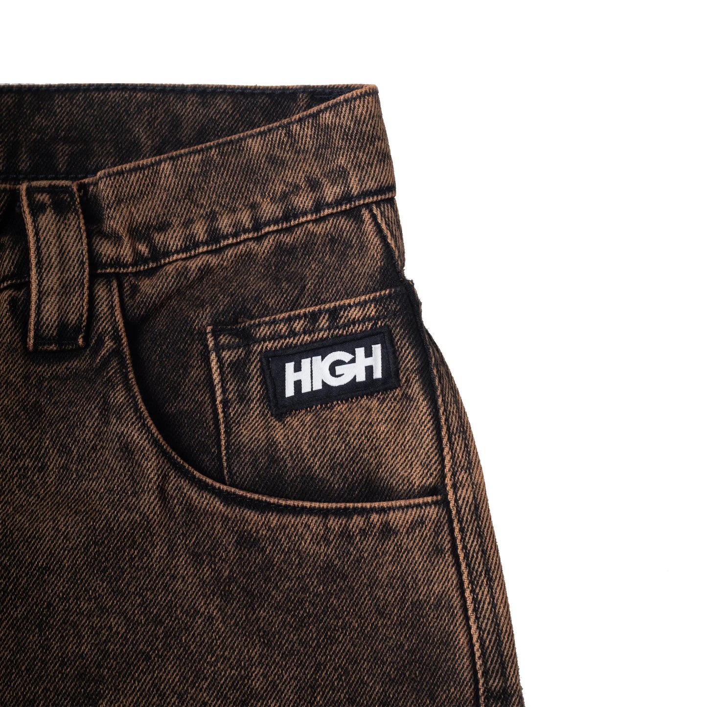 High Company Rust Denim Pants Brown