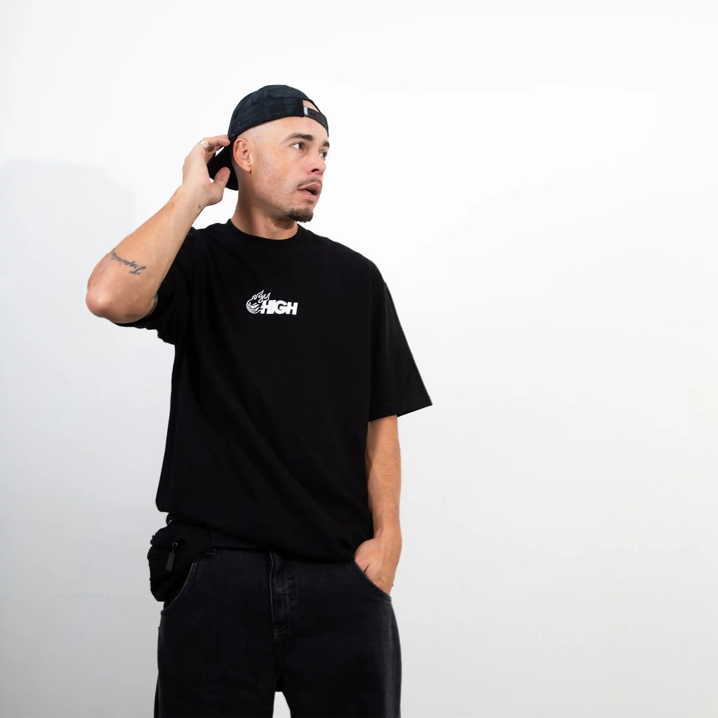 High Company Tee Freddy Flames Black