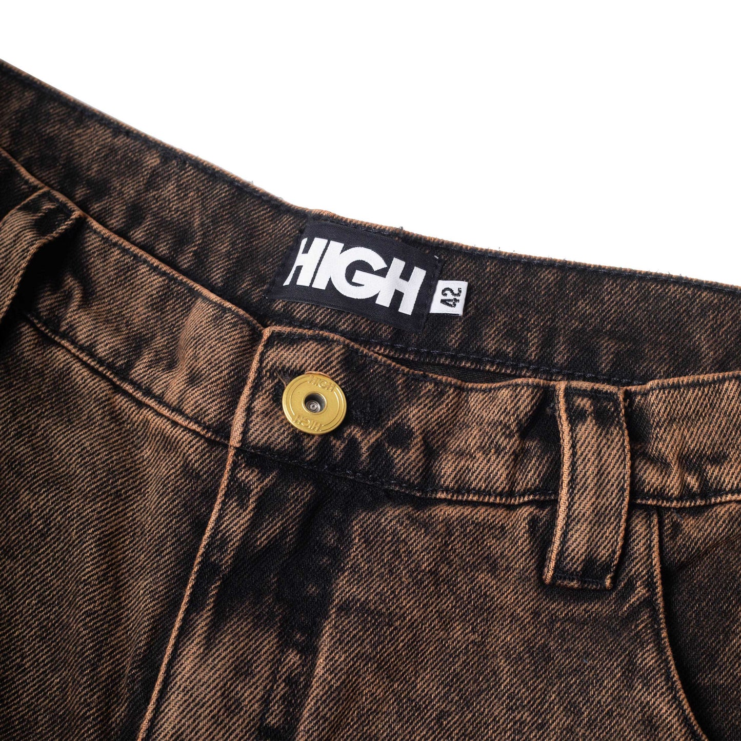 High Company Rust Denim Pants Brown