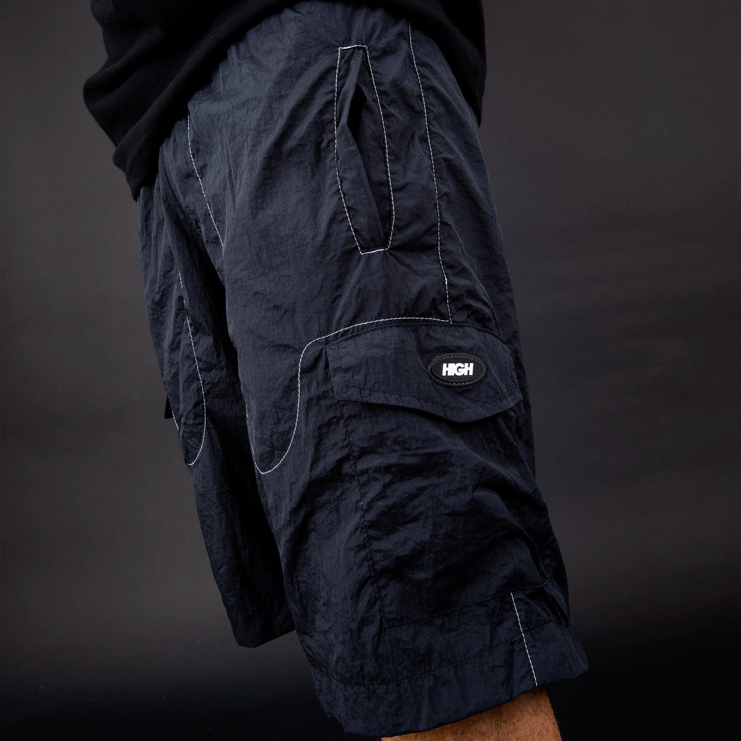 High Company Backstitch Shorts Black