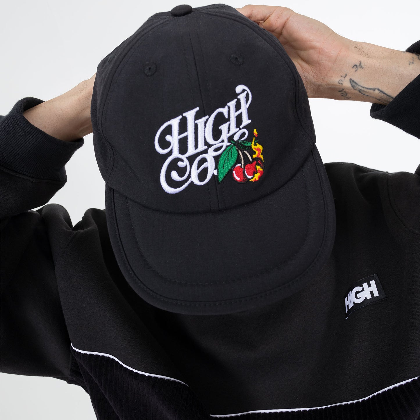 High Company 6 Panel Cherry Black