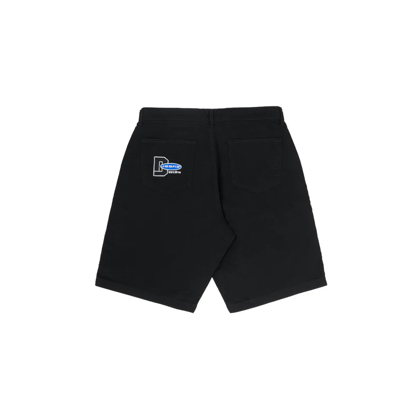Disturb Rivet Twill Shorts in Black