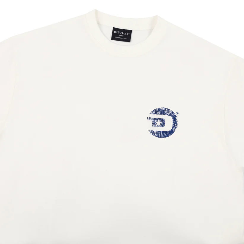 Disturb Fingerprint T-Shirt in Off-White