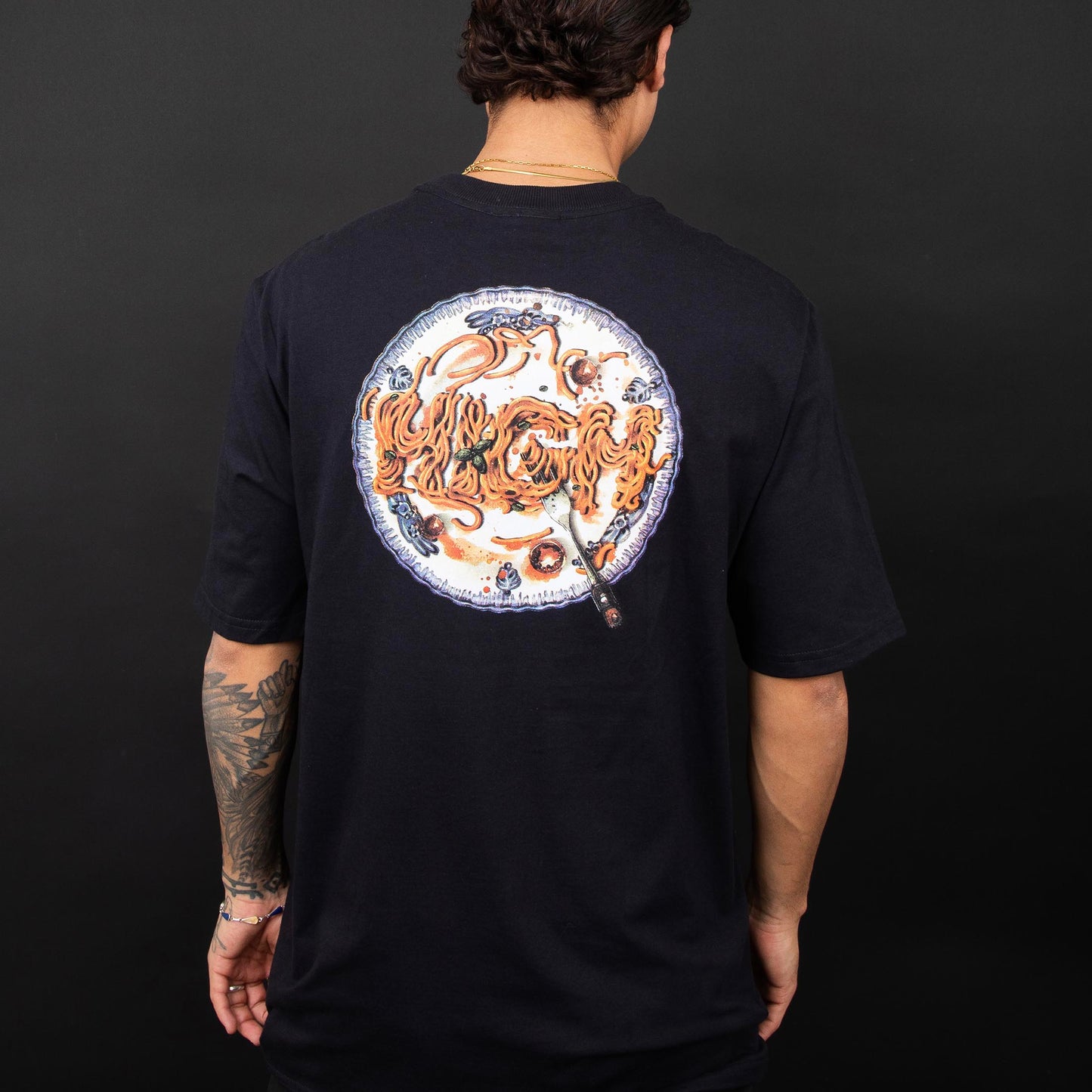 High Company Tee Spaghetti Black