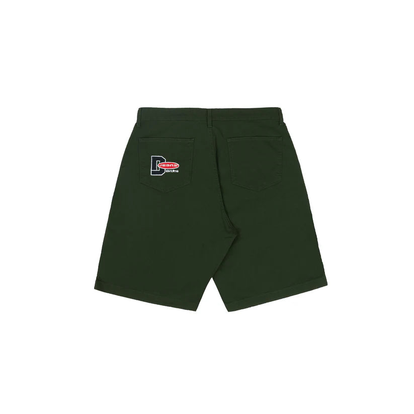 Disturb Rivet Twill Shorts in Green
