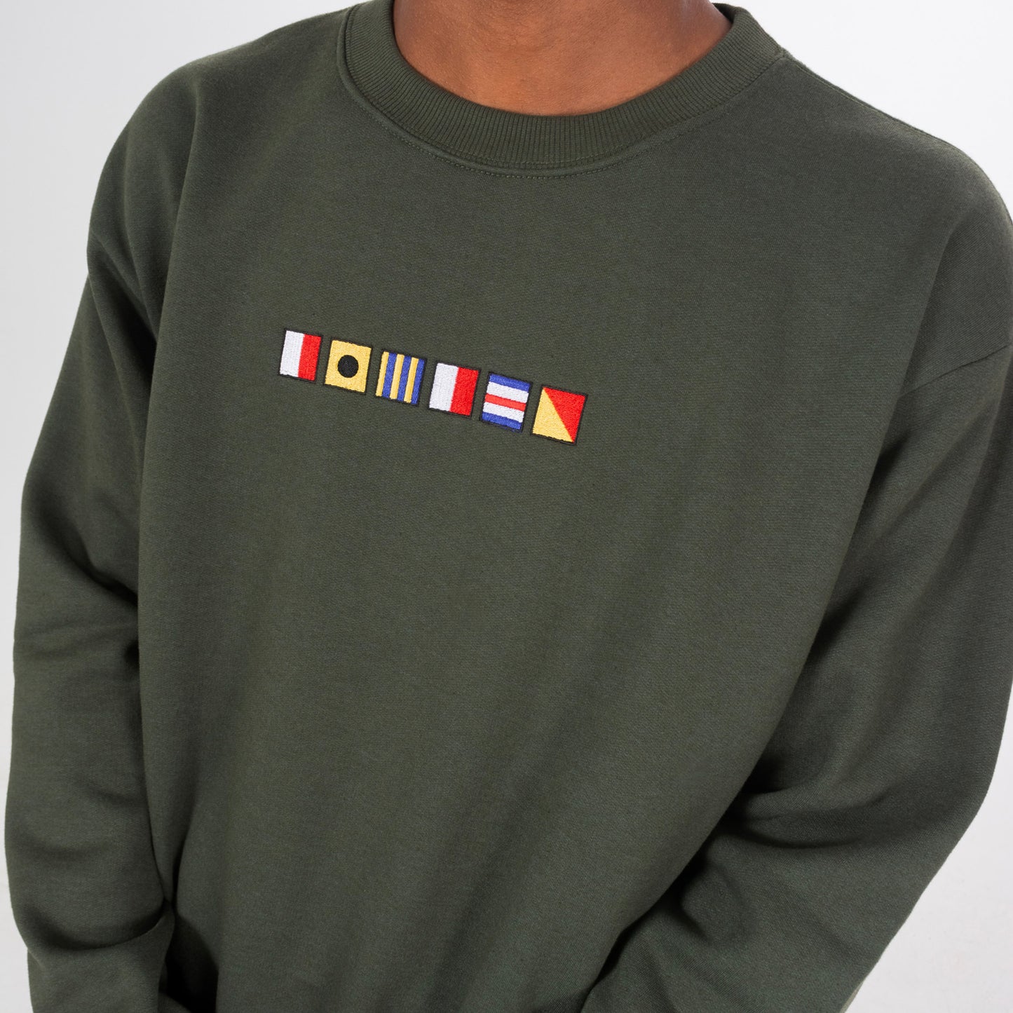 High Company x Náutica Crewneck Flags Green