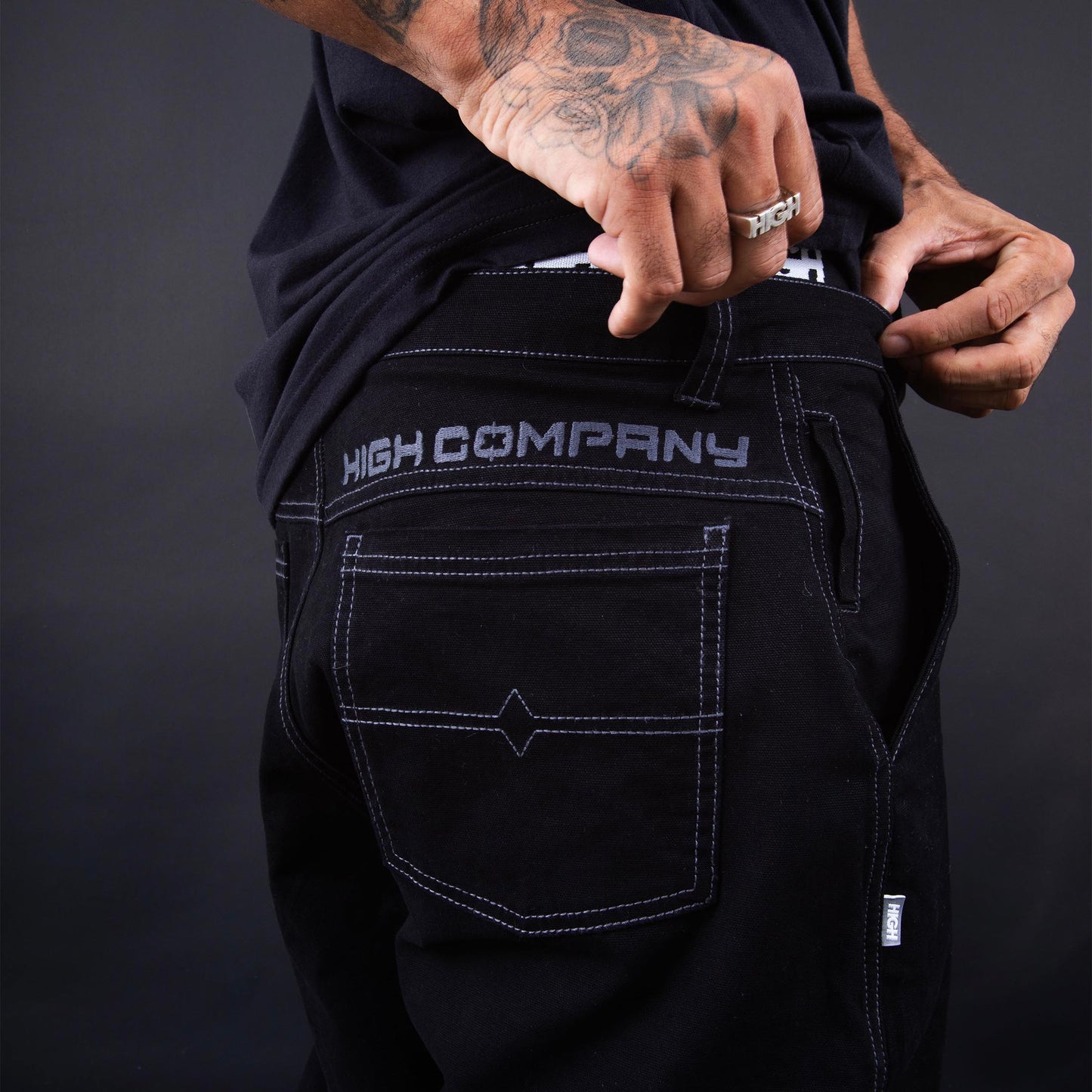 High Company Twill Pants Target Black