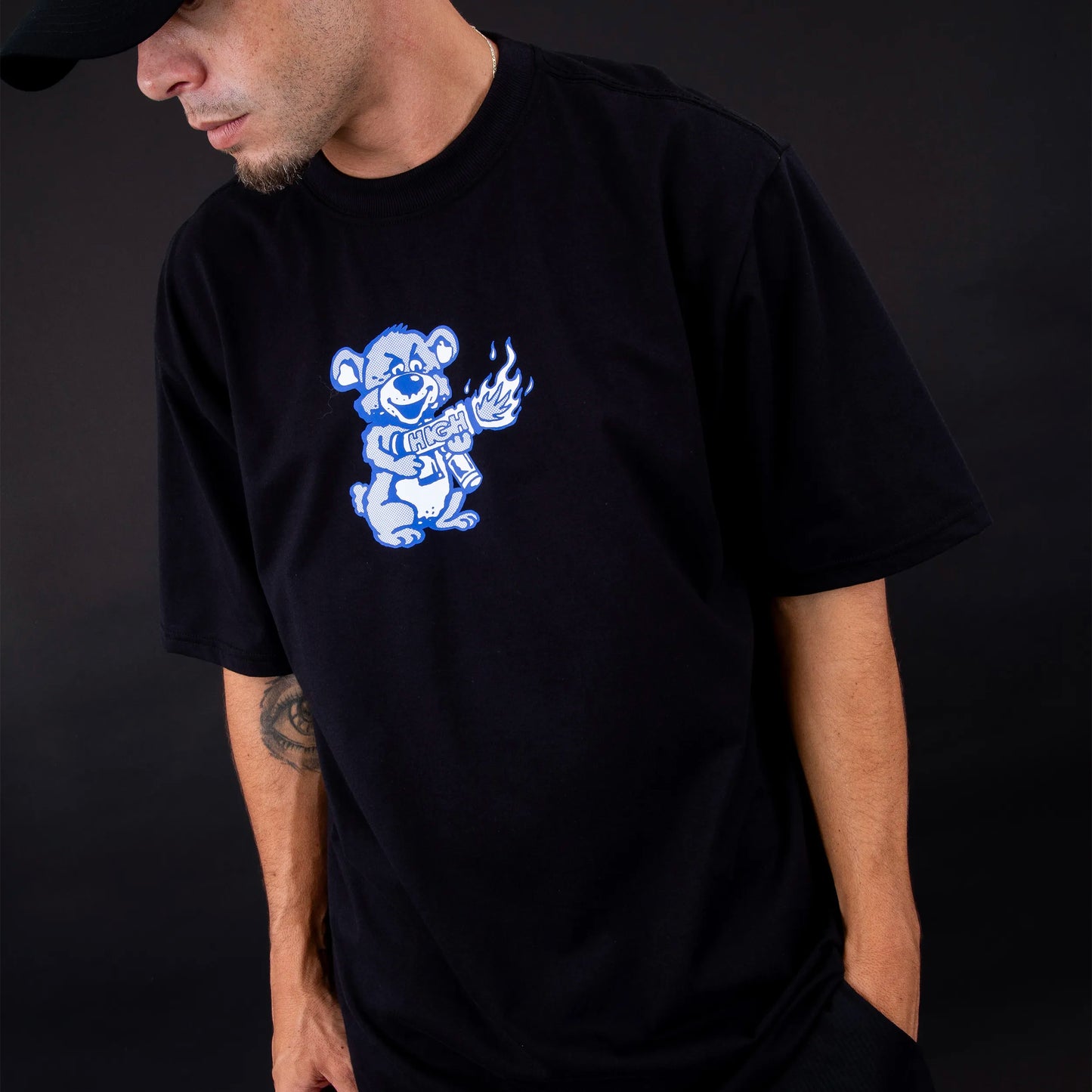 High Company Tee Bear Black
