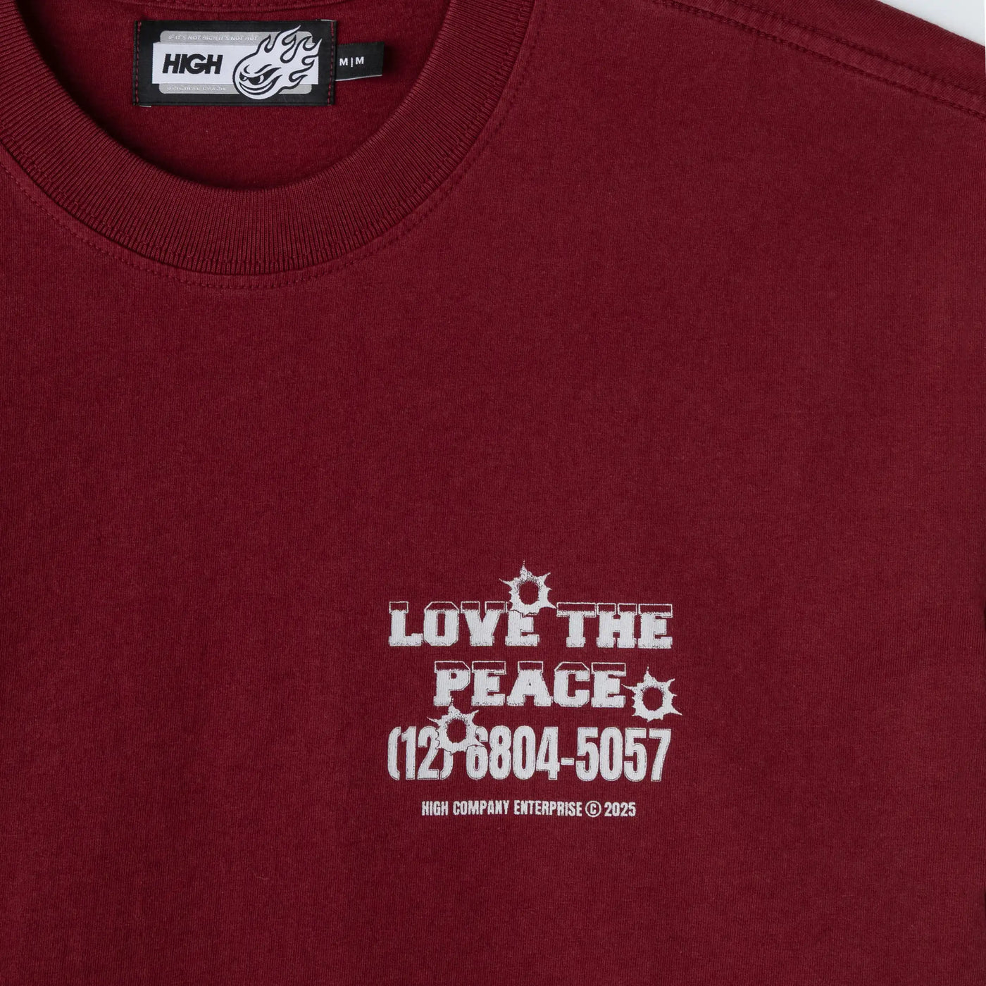 High Company Tee Love the Peace Red