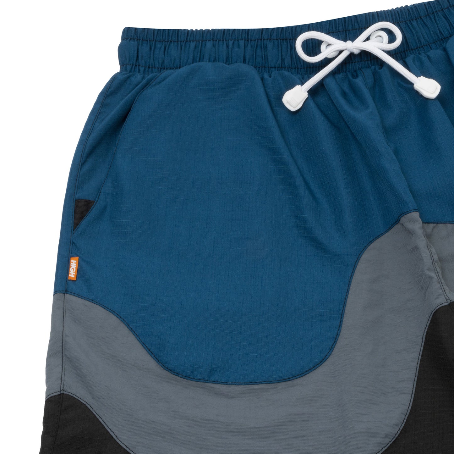 High Company Layered Shorts Oil Blue