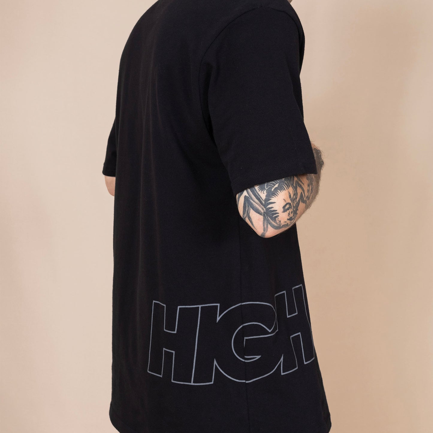 High Company Work Tee Outline Logo Black