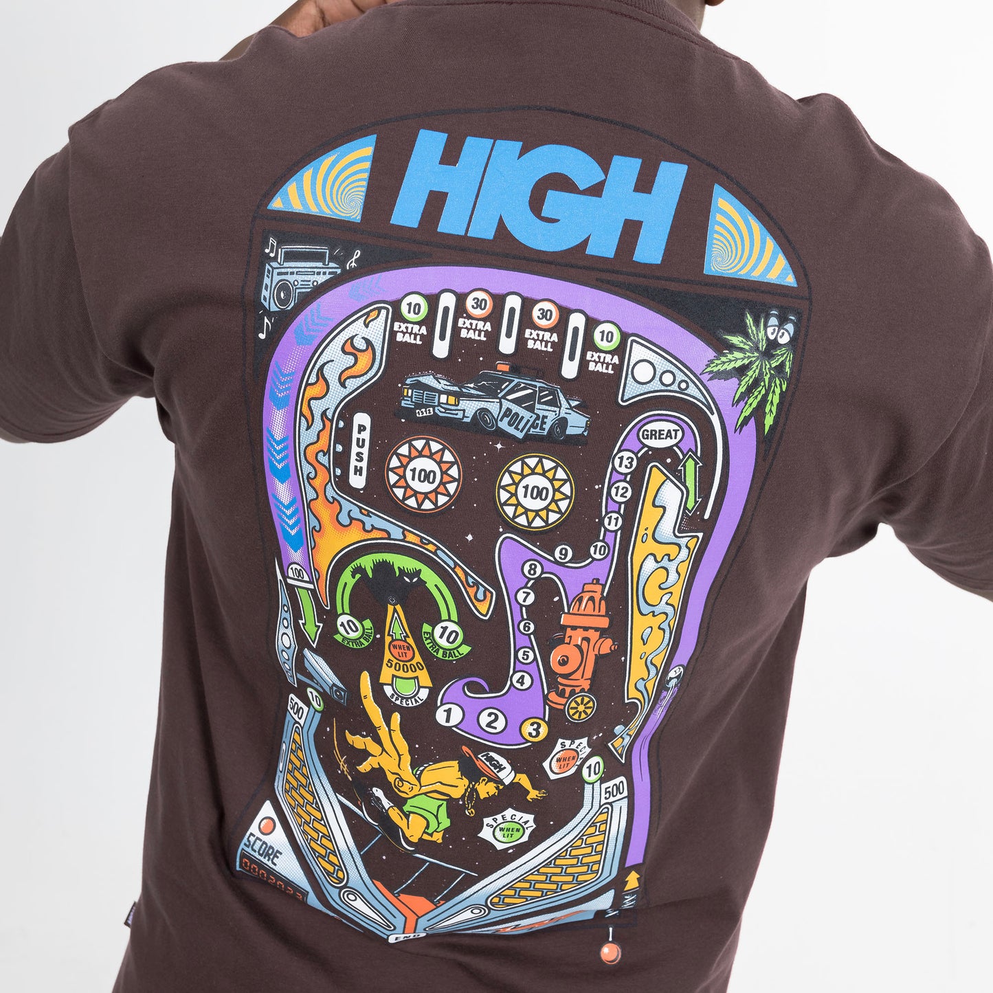 High Company Tee Pinball Brown