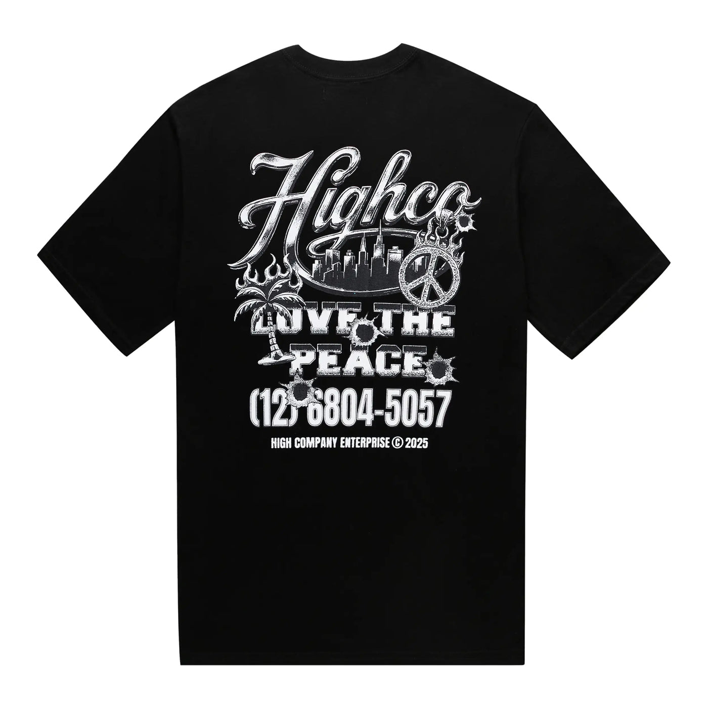 High Company Tee Love the Peace Black