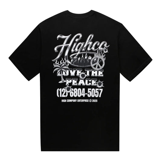 High Company Tee Love the Peace Black