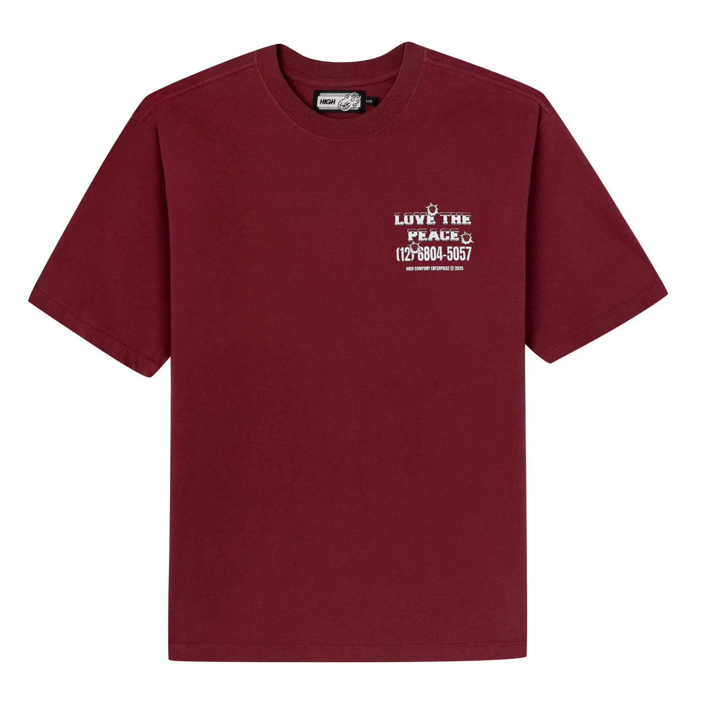 High Company Tee Love the Peace Red