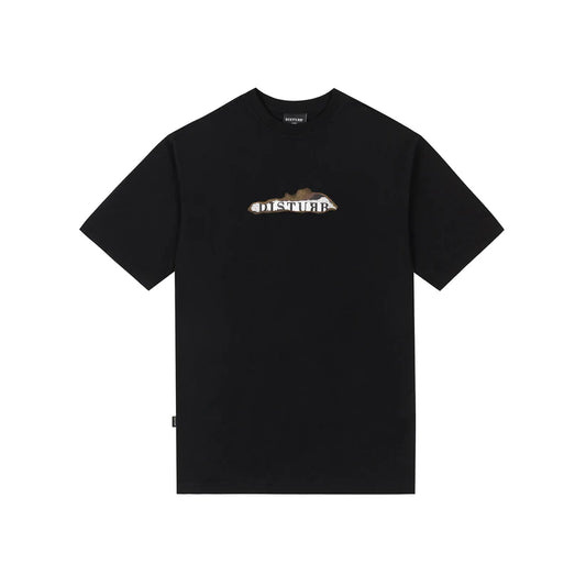 Disturb Logo News T-Shirt in Black