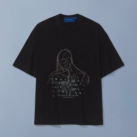 CAMISETA QC PARTÍCULAS BOXY PRETO