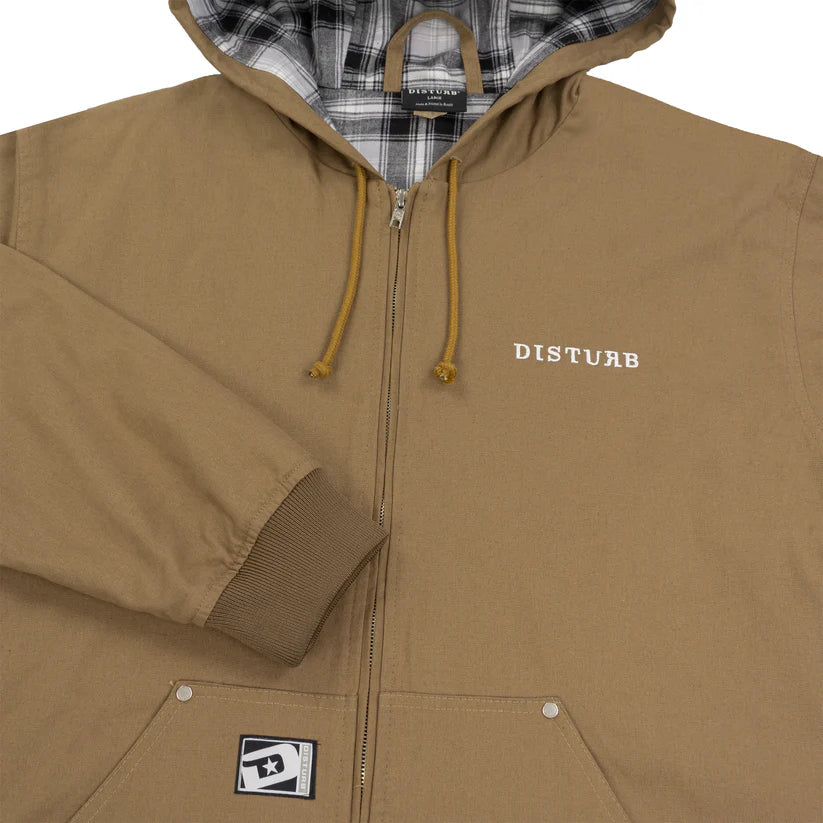 Disturb Inner Plaid Jacket in Beige
