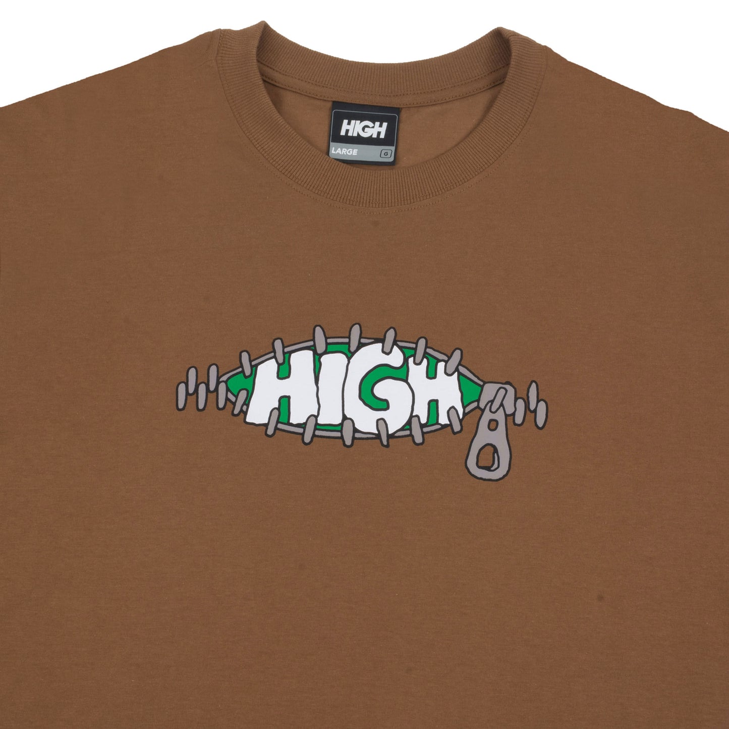 High Company Tee Zipper Brown