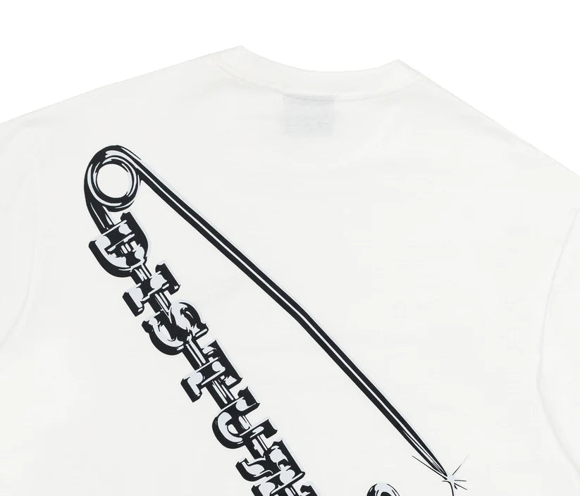 Disturb Safety Pin T-Shirt in Off-White