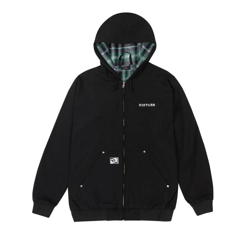 Disturb Inner Plaid Jacket in Black