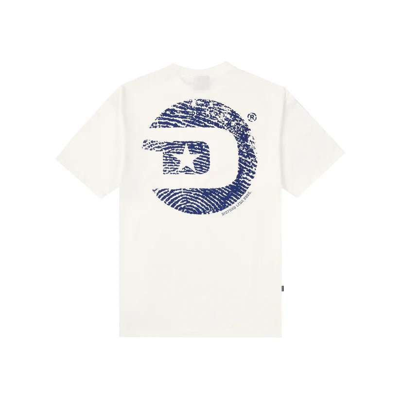 Disturb Fingerprint T-Shirt in Off-White