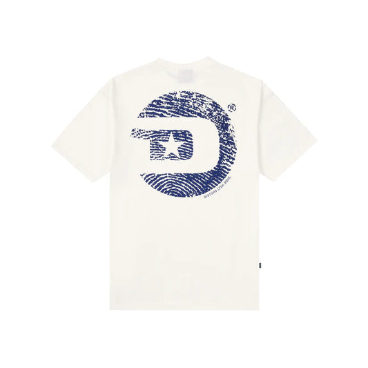 Disturb Fingerprint T-Shirt in Off-White