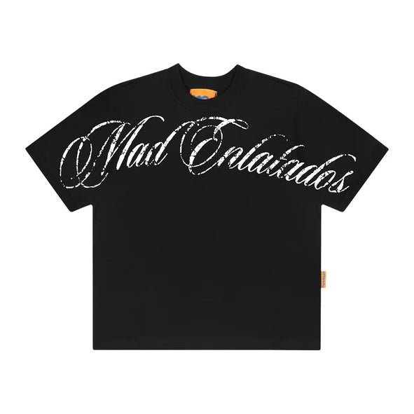 CAMISETA MAD CURSIVA (PRETA)