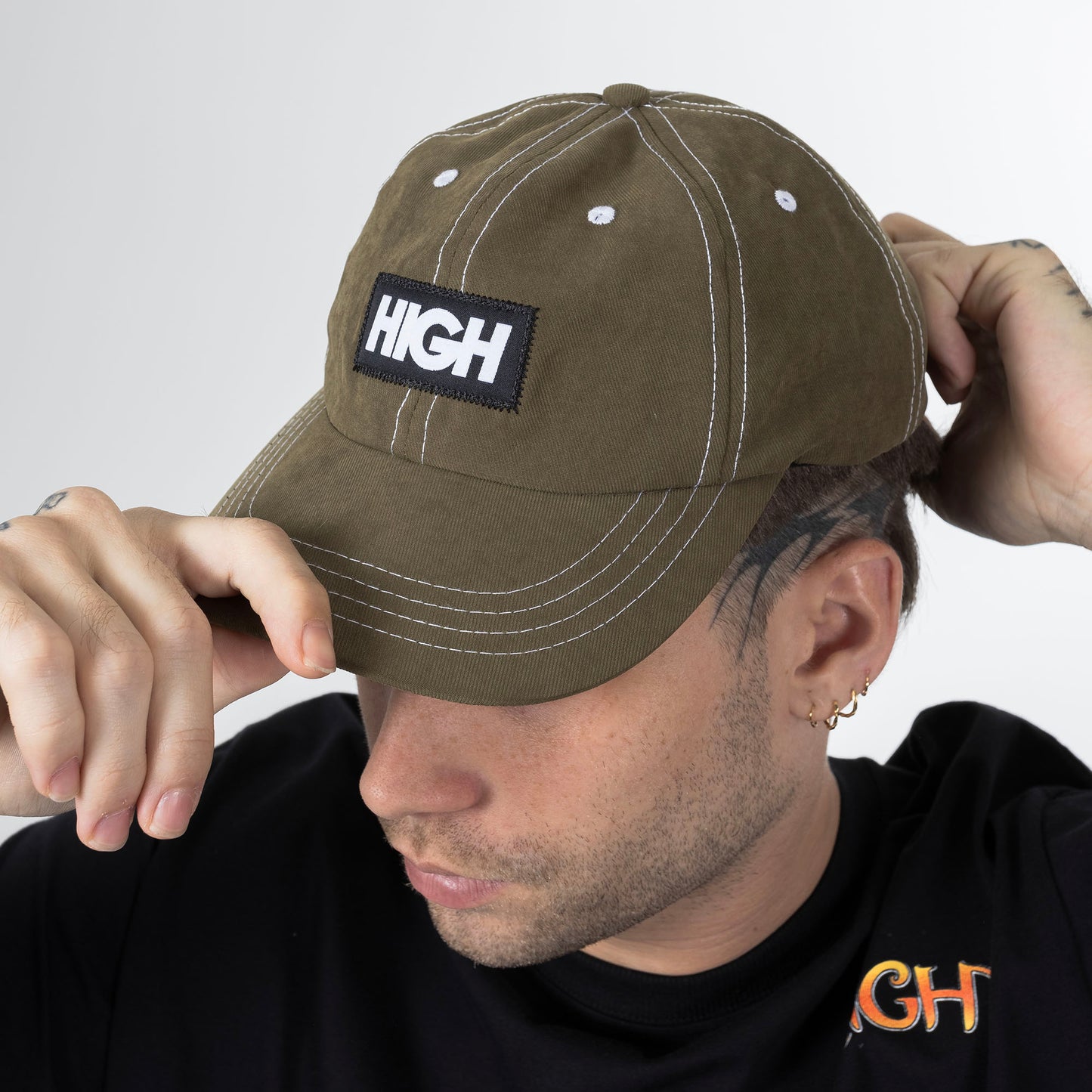 High Company Colored 6 Panel Desert Green