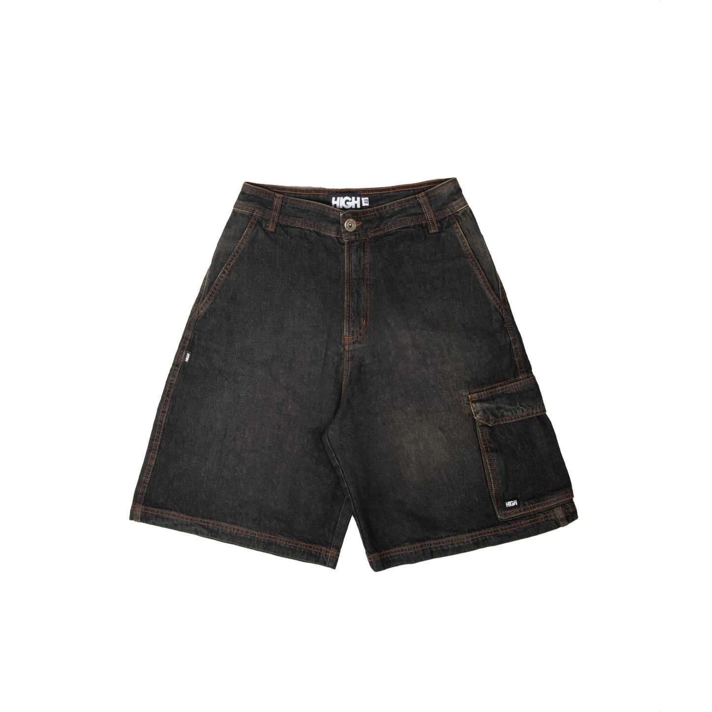 High Company Faded Denim Shorts Swamp