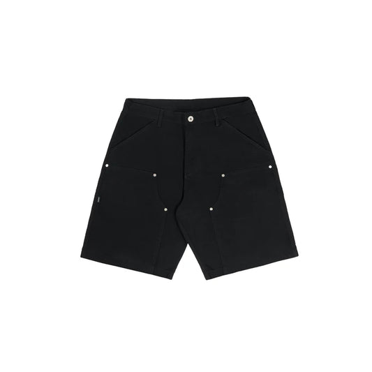 Disturb Rivet Twill Shorts in Black