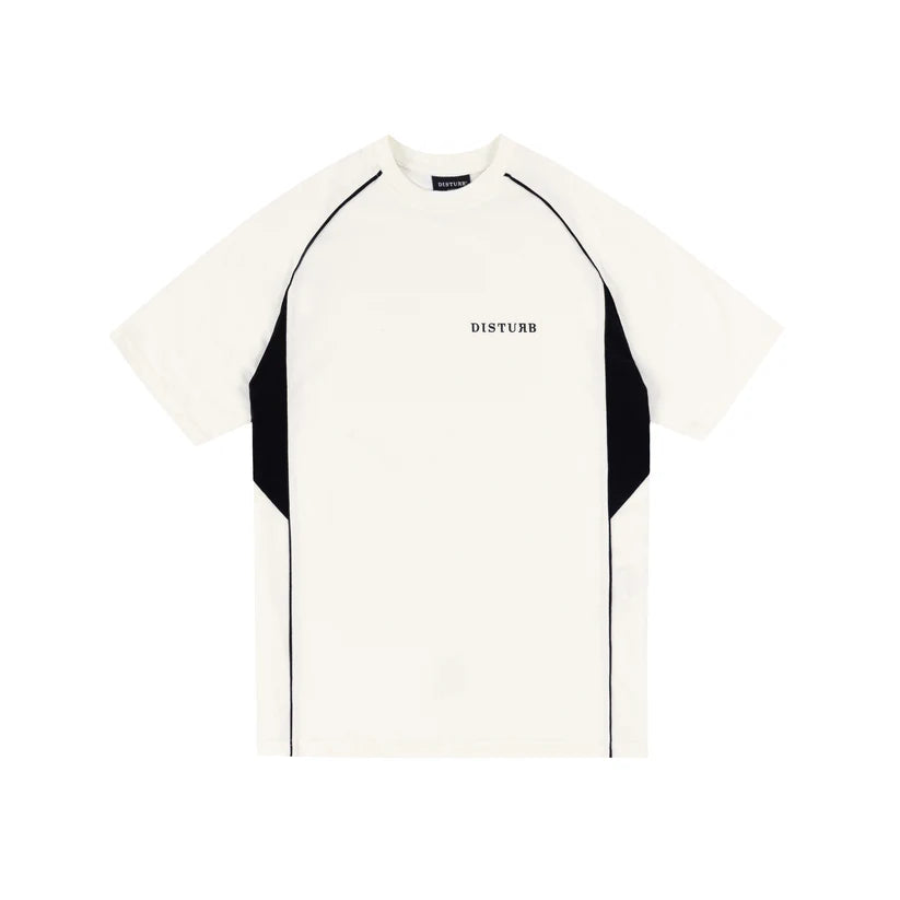 Disturb Cutline Division T-Shirt in Off-White