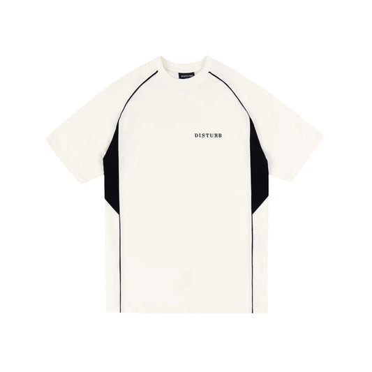Disturb Cutline Division T-Shirt in Off-White